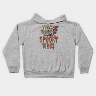 Thick Thighs and Spooky Vibes Kids Hoodie